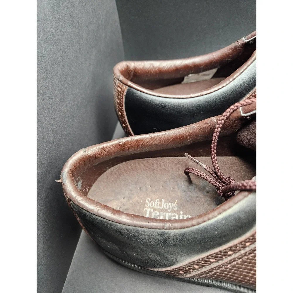 FootJoy SoftJoys‎ Terrains Shoes Mens Size 11.5 Brown Leather Golf Spikes 57635